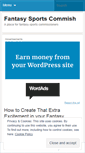 Mobile Screenshot of fantasysportcommish.wordpress.com