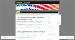 Desktop Screenshot of irrationalpsychology.wordpress.com