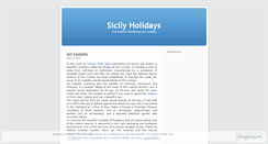 Desktop Screenshot of holidaysinsicily.wordpress.com