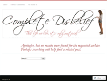 Tablet Screenshot of completeandutterdisbelief.wordpress.com