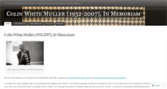 Desktop Screenshot of colinwhitemullerinmemoriam.wordpress.com