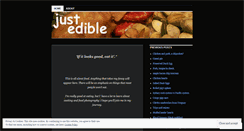 Desktop Screenshot of justedible.wordpress.com