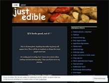 Tablet Screenshot of justedible.wordpress.com