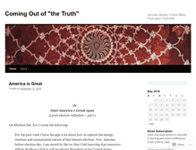 Tablet Screenshot of comingoutofthetruth.wordpress.com