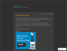 Tablet Screenshot of brokenhalos.wordpress.com
