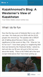 Mobile Screenshot of kazakhnomad.wordpress.com