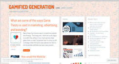 Desktop Screenshot of gamifiedgeneration.wordpress.com