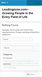Mobile Screenshot of leadingzone.wordpress.com