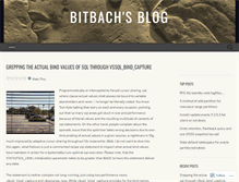 Tablet Screenshot of bitbach.wordpress.com