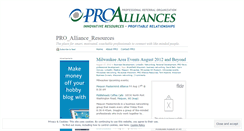 Desktop Screenshot of proalliances.wordpress.com