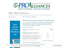 Tablet Screenshot of proalliances.wordpress.com