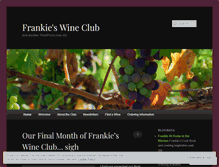 Tablet Screenshot of frankieswineclub.wordpress.com