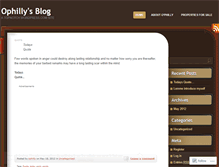 Tablet Screenshot of ophilly.wordpress.com