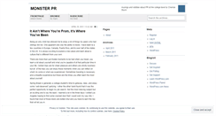 Desktop Screenshot of monsterpr.wordpress.com