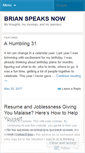 Mobile Screenshot of brianspeaksnow.wordpress.com