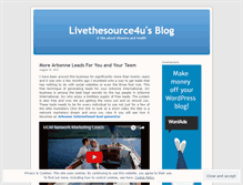 Tablet Screenshot of livethesource4u.wordpress.com