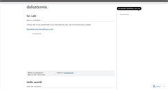Desktop Screenshot of dallastennis.wordpress.com