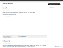 Tablet Screenshot of dallastennis.wordpress.com