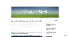 Desktop Screenshot of chapterspotblog.wordpress.com