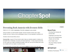Tablet Screenshot of chapterspotblog.wordpress.com