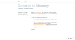 Desktop Screenshot of coveredinmommy.wordpress.com