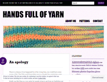 Tablet Screenshot of handsfullofyarn.wordpress.com