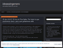 Tablet Screenshot of ideassingenero.wordpress.com