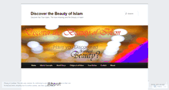 Desktop Screenshot of discoverthebeautyofislam.wordpress.com