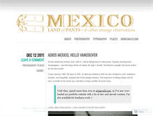 Tablet Screenshot of mexpants.wordpress.com