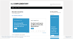 Desktop Screenshot of 4xcomplementary.wordpress.com