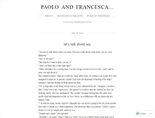 Tablet Screenshot of paoloandfrancesca.wordpress.com