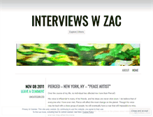 Tablet Screenshot of interviewswzac.wordpress.com