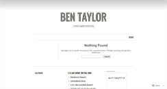 Desktop Screenshot of benentaylor.wordpress.com