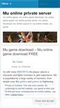 Mobile Screenshot of muprivateserver.wordpress.com