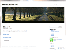 Tablet Screenshot of examsurvival101.wordpress.com