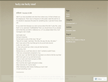 Tablet Screenshot of luckymeluckymud.wordpress.com