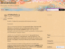Tablet Screenshot of descaradoel.wordpress.com