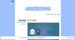 Desktop Screenshot of maarkupson.wordpress.com