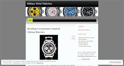 Desktop Screenshot of militarywristwatches.wordpress.com