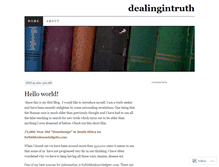 Tablet Screenshot of dealingintruth.wordpress.com