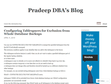 Tablet Screenshot of deepdba.wordpress.com