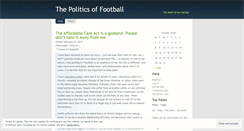 Desktop Screenshot of politicsoffootball.wordpress.com