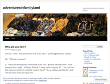 Tablet Screenshot of adventuresinfamilyland.wordpress.com