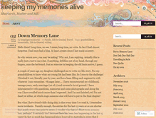 Tablet Screenshot of keepingmymemories.wordpress.com