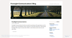 Desktop Screenshot of foresightcommunications.wordpress.com
