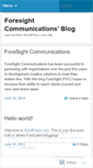 Mobile Screenshot of foresightcommunications.wordpress.com