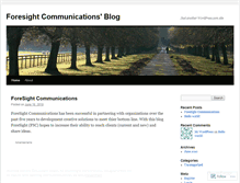 Tablet Screenshot of foresightcommunications.wordpress.com