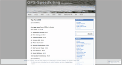 Desktop Screenshot of gpsspeedkiting.wordpress.com