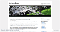 Desktop Screenshot of nonameexists.wordpress.com