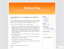 Tablet Screenshot of beinsync.wordpress.com